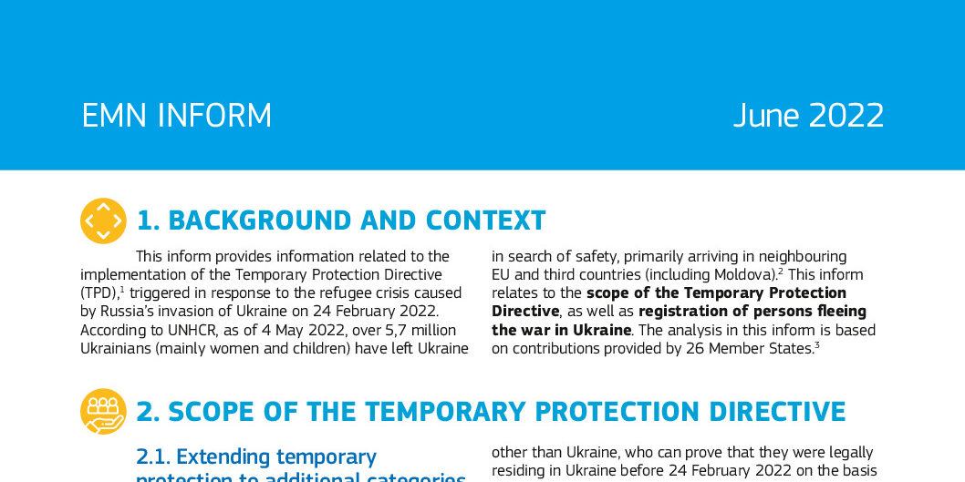 thumbnail of emn-inform-2022-the-application-of-the-temporary-protection-directive